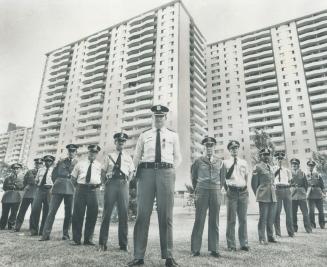 Uniformed security guards keep watch at St