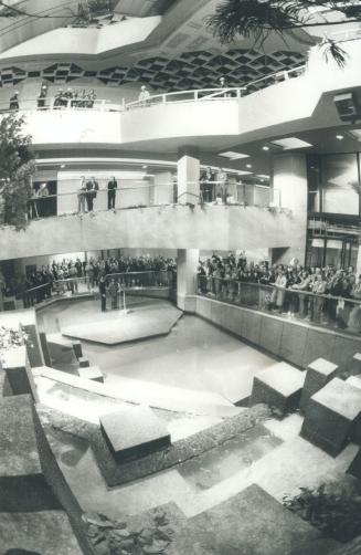 In one of four ceremonies marking opening of Merchants Mall in Royal Bank Plaza, W