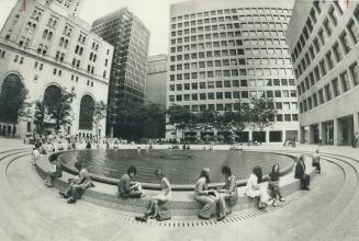 Summer by the banks of the commerce pool