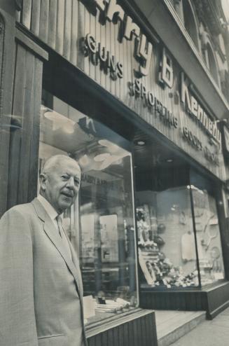 Harry B. Kennedy outside his 125- year-old building on King St. W. It's slated to disappear to make way for projected skyscraper and plaza