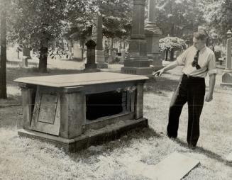 Damage To Tomb broken open earlier this week in St