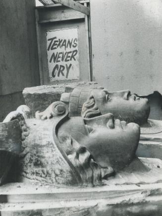 No one knows how old they are or who created these stone figures at the Bay theatre at Queen and Bay Sts