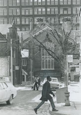 Holy Trinity Church, which would sit in the middle of proposed Eaton Centre