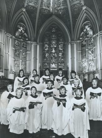 Young members of the St. James Cathedral choir practise for the first of Christmas services ? the first evensong of Christmas will be at 4:30 P.m. tod(...)