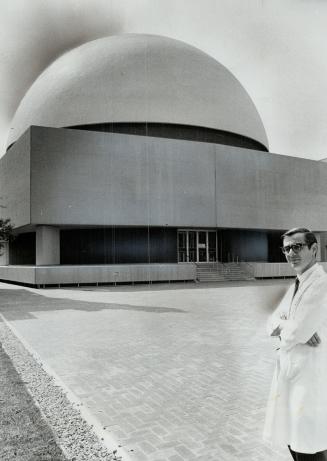 Exterior of McLaughlin Planetarium resembles observatory with its domed roof