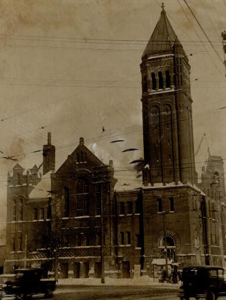 Church may be sold. after of $90,000 for the Broadway tabernacle, at the corner of Spadina Ave. and colleges St., is being considered by the United Church of Canada, the owners of the building