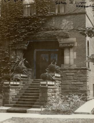 Headquarters of the sisters of service, Above is shown the home of F