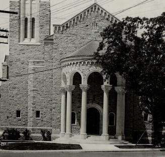 Image shows the main entrance of the church.