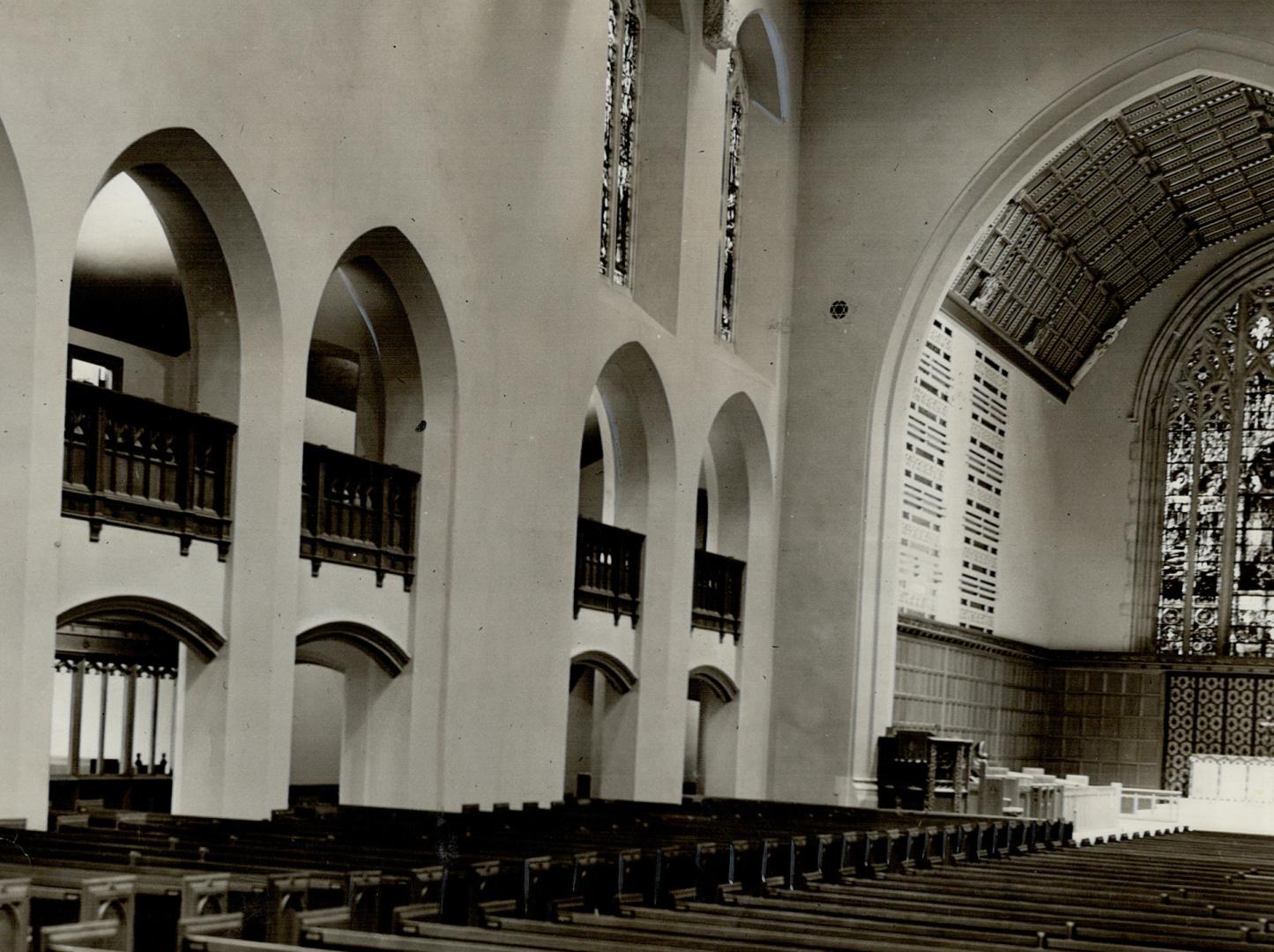 Church building extended 62, Following months of rebuilding and alterations to Timothy Eaton Memorial church, St