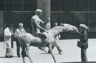 An eye-catcher: Horse and Rider, by Elizabeth Frink, isn't your traditional equestrian statue - who'd pat the nose of one of them?