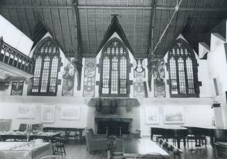 Baronial dining-room in St. George's Hall at 14 Elm St