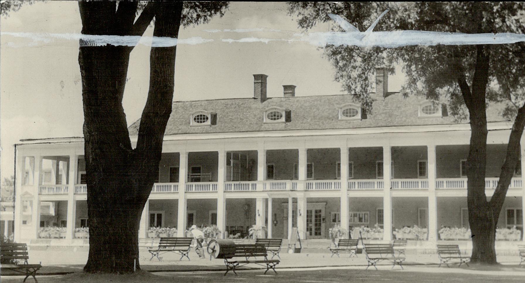 The attractive club house of the Royal Canadian Yacht Club Toronto