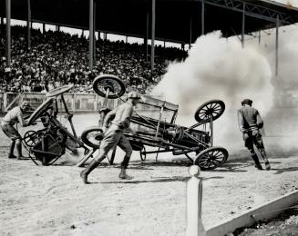 Old-time darede during a grandstand act many years ago