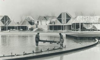 A Huge Fountain is prepared at Ontario Place