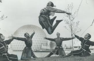 Pleased with Ontario Place tour yesterday, members of Georgian State Ensemble staged impromptudance