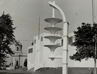 Interesting angle of Pylon Illuminating pillar, International Bldg