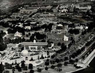 First air views as the big 1947 Canadian National Exhibition got under way opening day are shown here