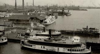 Image shows some boats at the Harbour.