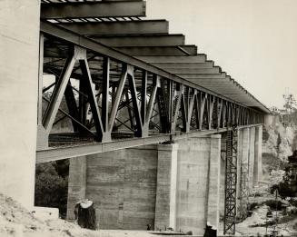 Hoggs hollow bridge looking harsh extended steel shown is sidewalk allowance