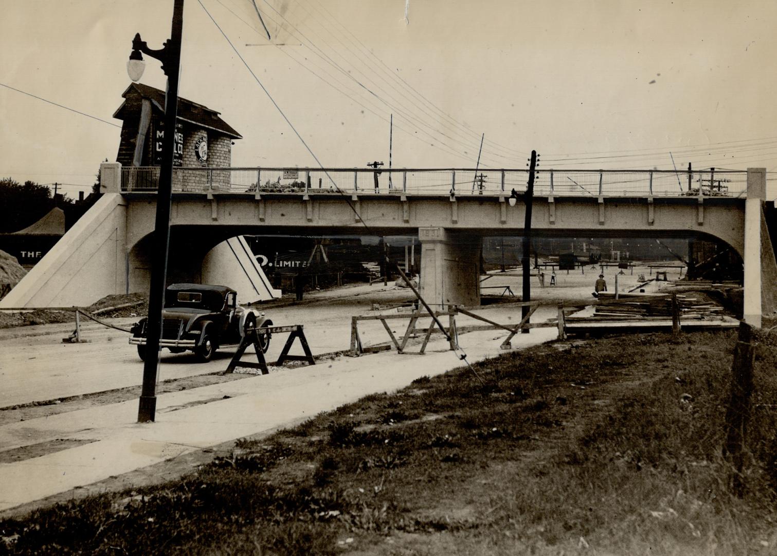 St. Clair Ave. Subway completed to-day. Here is a view of the St. Clair Ave. subway which was completed to-day. It is situated on St. Clair Ave. at Ca(...)