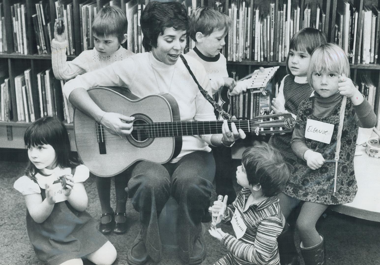 Children learn on musical strings