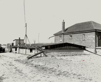 Another type of half-house is this one occupied by Harold Orm and his family in North York