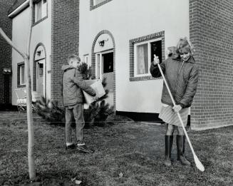 Richard and Elizabeth Bruk Tidy yard of their new home