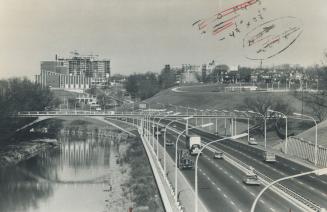 What's happening on the Don Valley Parkway in this commonplace picture?