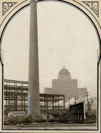 Toronto's Skyline changes. A Union Jack was flown from the top of the chimney of the new heating plant of the Toronto Terminal Railways yesterday. The(...)