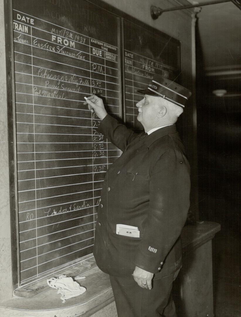 George Clarke 27 years at Union station without a break - assistant station master