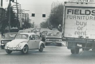 Rush hour traffic clogs Marlee St