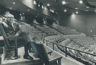 Theatre man mavor moore. His St. Lawrence Centre really opens Monday