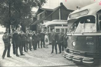 On nostalgic tour. 65-mile streetcar trip