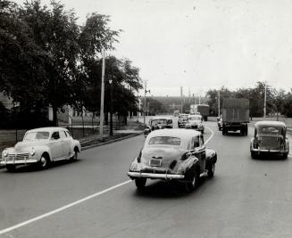 Normal traffic before the rush hour is seen here on the lake shore