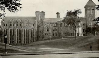 University of Toronto Library and old watercourse of the lle, a brook which once ran through Queen's Park [Incomplete]