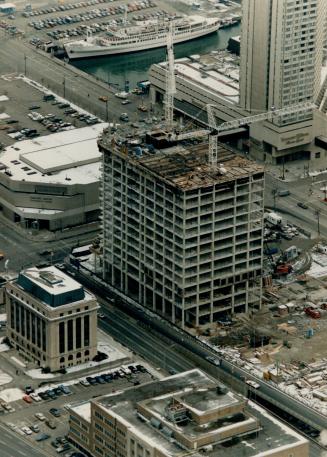 Image shows an aerial view of the waterfront.