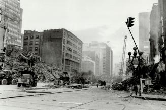 Selective devastation in downtown Mexico City