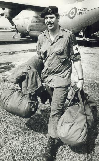 St. Vincent, Canadian Armed Forces medical personnel arrive at Annos Vale airport