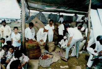 Food distribution Talani camp