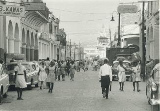 Trouble in Haiti: Tranquil street scene in Port-Au-Prince doesn't reflect the danger of the growing AIDS epidemic