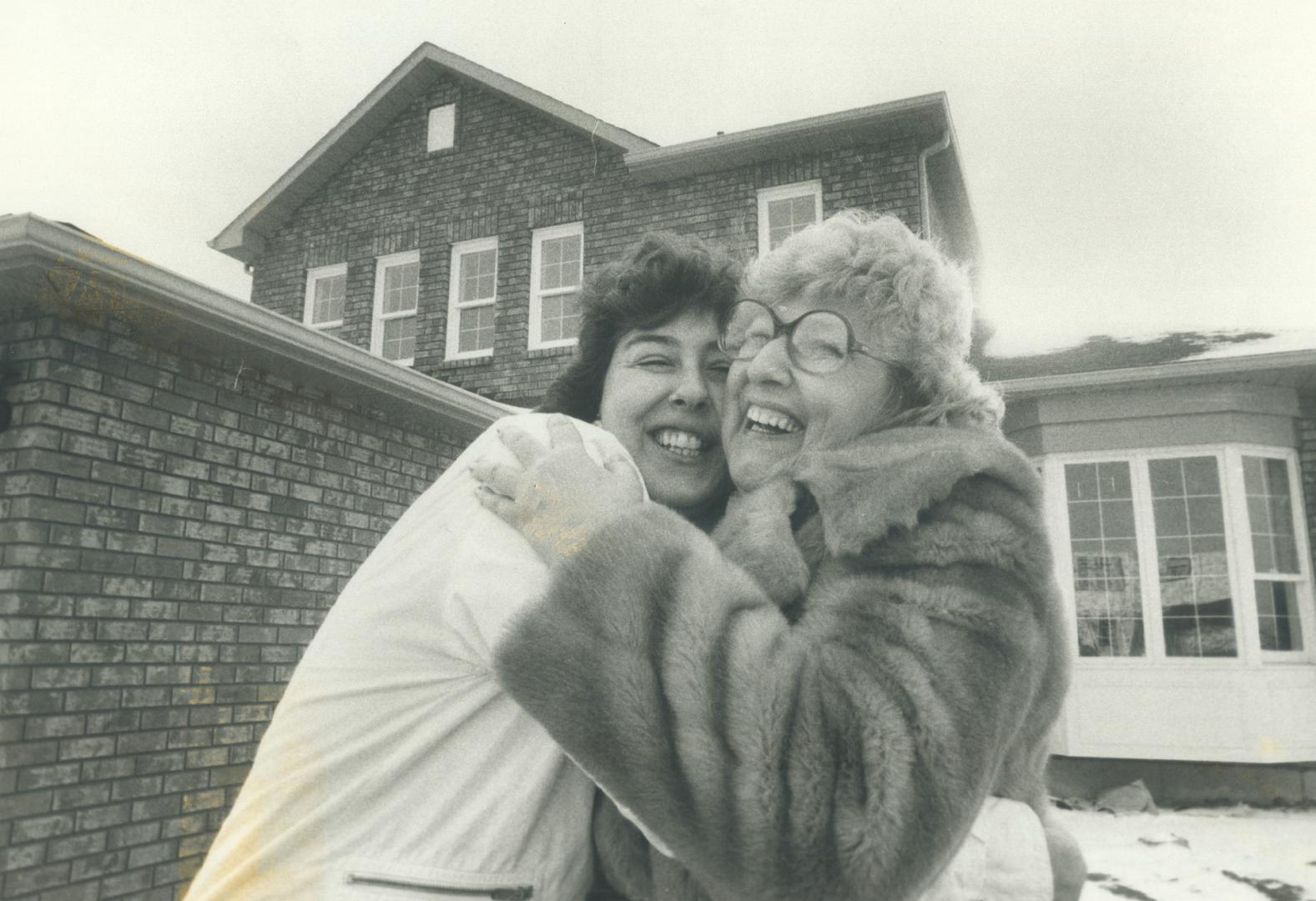 Model winners: Louise Rozand and her mother Rachel share their delight outside the Lakeview Estates show model of the $125,000 energy-efficient home they won in a draw co-sponsored by The Star