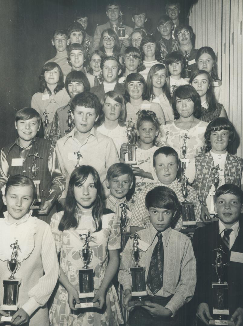 Champions all: There they are-the 36 champions of the Toronto Stars eighth annual junior bowling tournament