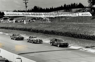 Lonesome warrior: Rolf-Ingo Strackerjan, leading this trio in his Audi Coupe quattro, did 473 circuits of Mosport - without a co-driver