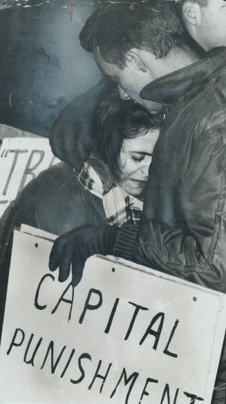 Moving moment: As Turpin and Lucas went to the gallows, protesters cried outside the Don Jail