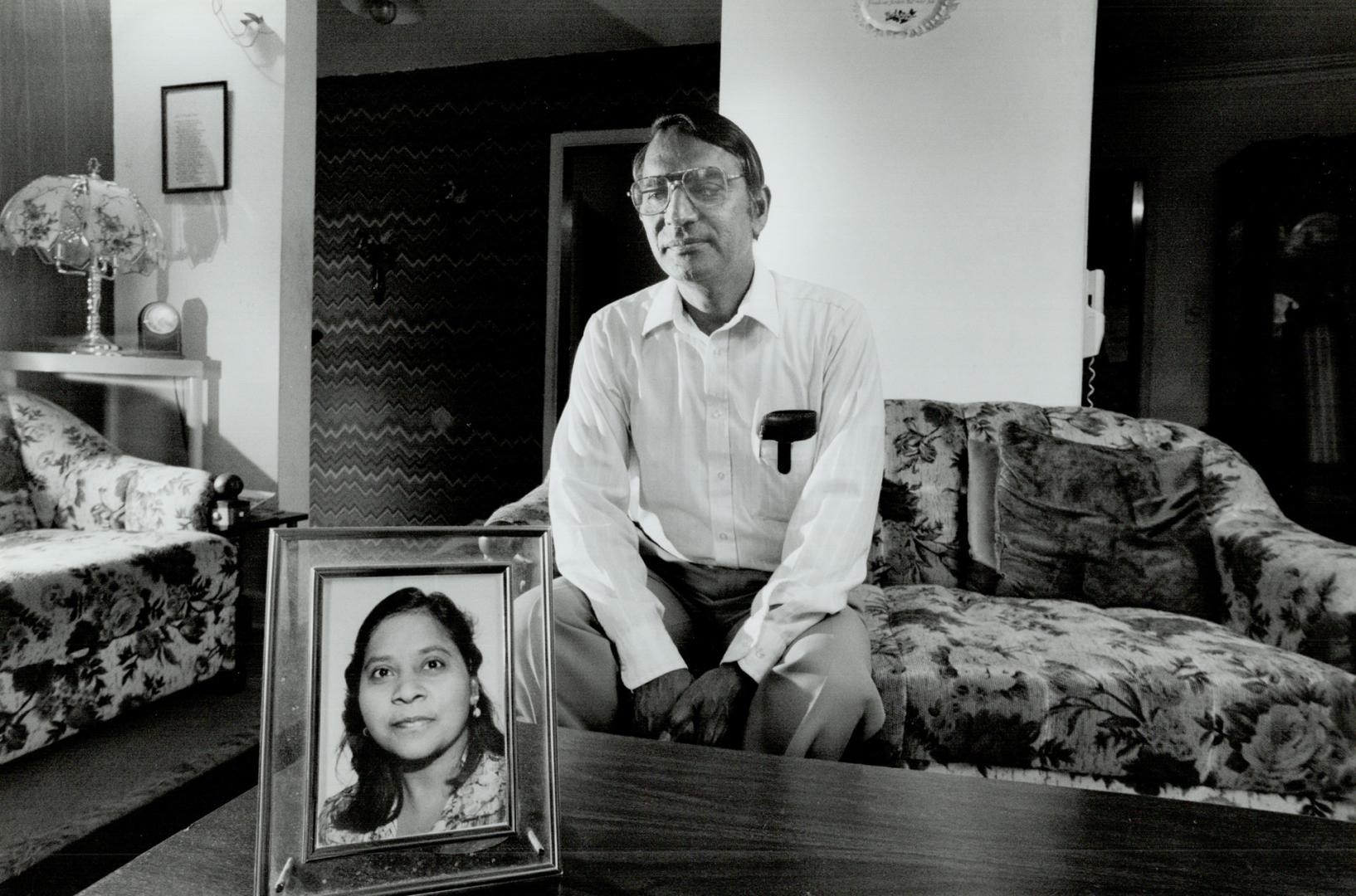 Fateful booking: Bal Gupta of Etobicoke lost his wife Ranwati, who changed her flight plans when a seat on the doomed Air-India jet became available