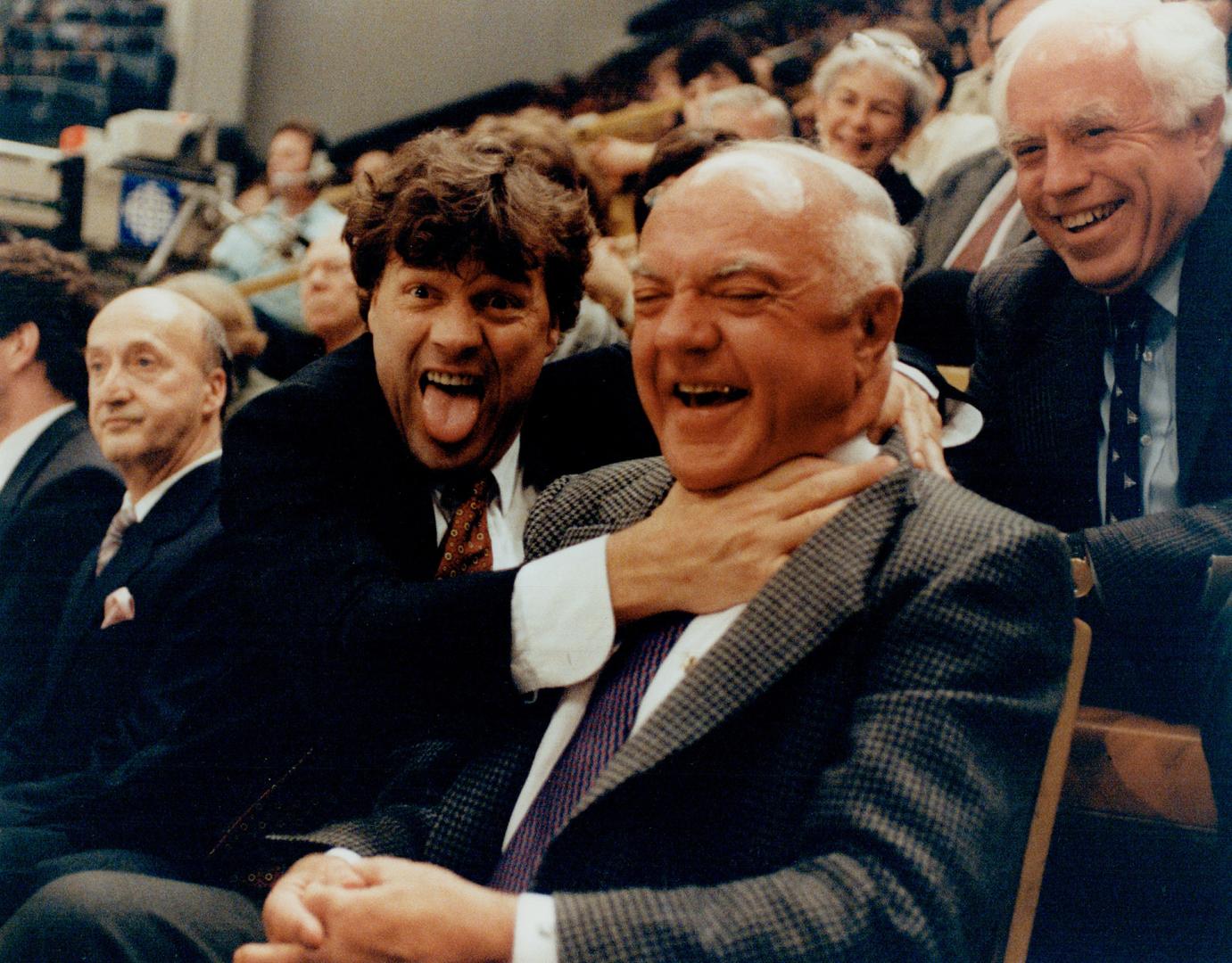 Bill Ballard, left, and Maple Leaf boss Donald Giffin, on opposite sides of the tortuous battle for control of Maple Leaf Gardens