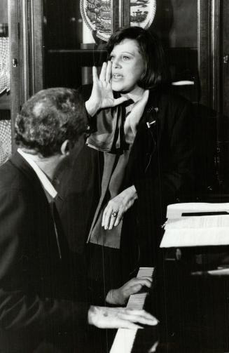 Kaye Ballard singing with her long time piano player, arthur Siegel