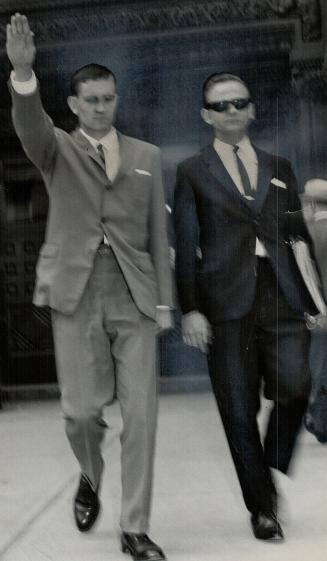 William Beattie Gives Nazi Salute, Leaving court with Rev