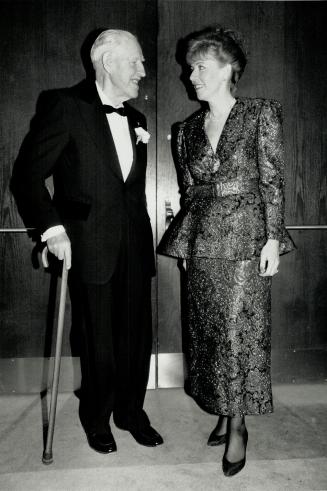 Above, Alfred Jackson Billes, laureate recipient for 1990, and daughter Martha Billes