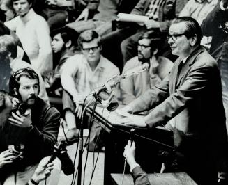 Tense confrontation occurred this week as U of T president Claude Bissell address a fall full of students and faculty